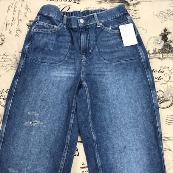 FREE PEOPLE Chloe Mom Jean-blue - Picture 4 of 6